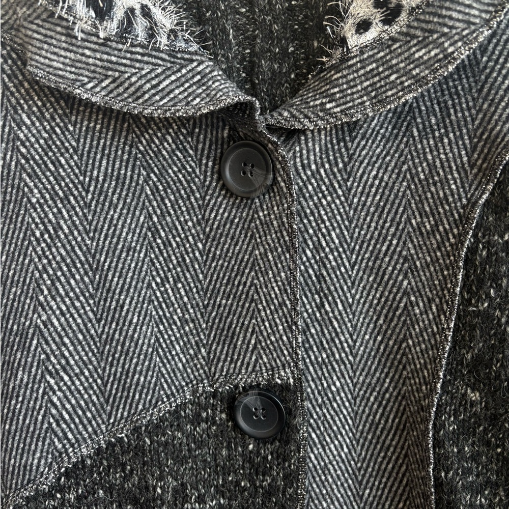 Sioni Patchwork Animal Print Jacket Cardigan Swea… - image 6